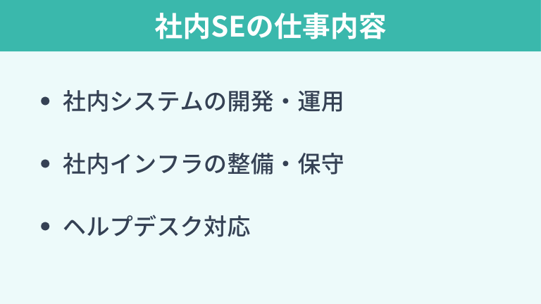社内SEの仕事内容