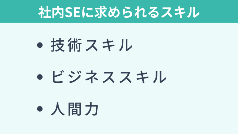 社内SEに求められるスキル