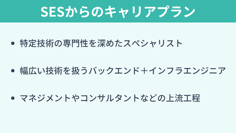 SESからのキャリアプラン