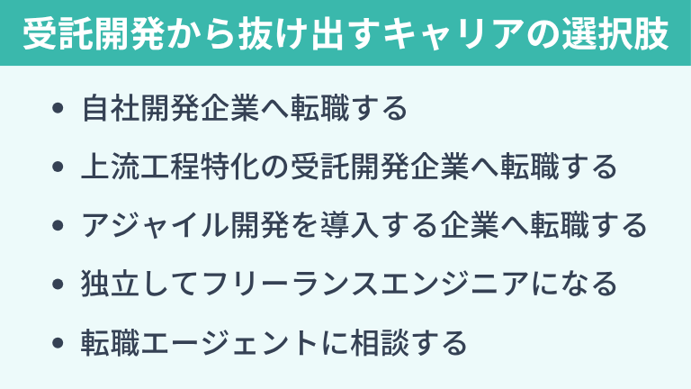 受託開発から抜け出すキャリアの選択肢