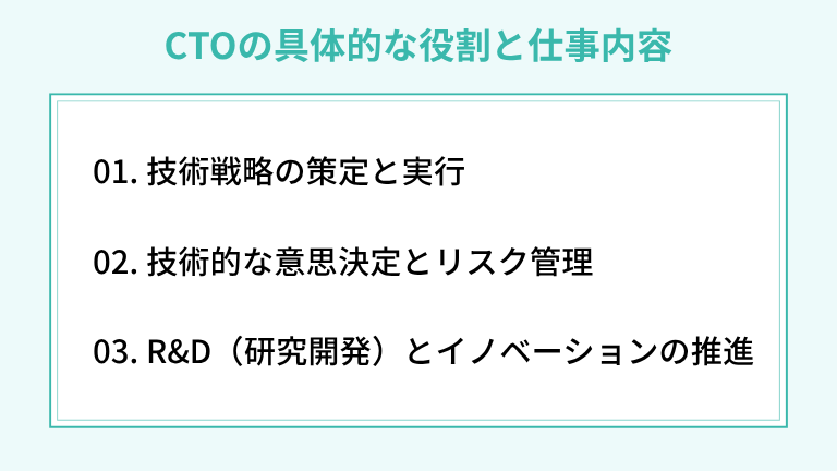 CTOの具体的な役割と仕事内容